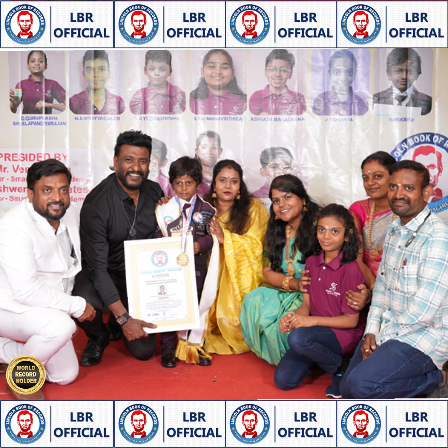 World Youngest kid to create a world record by identifying 195 Country Flags in least time.